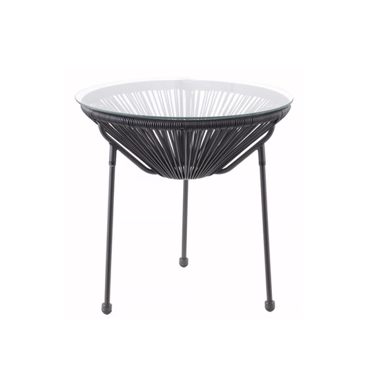 Alquiler Mesa Rattan Sintético Acapulco Cozumel Negro