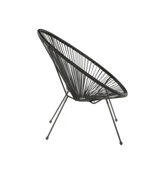 Alquiler Silla Rattan Sintético Cozumel Acapulco Negro